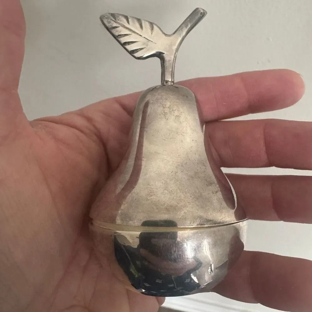 Vintage Silver Plated Apple & Pear Salt And Pepper Shakers